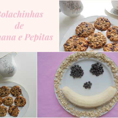 Bolachinhas de banana e pepitas