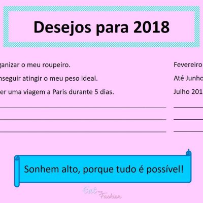 Desejos 2018 Desejos 2018